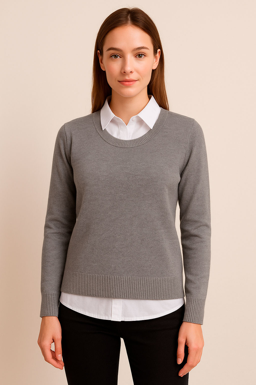 Jersey con cuello camisa